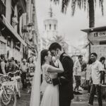 Sara Moliner y Abel Lainez el día de su boda