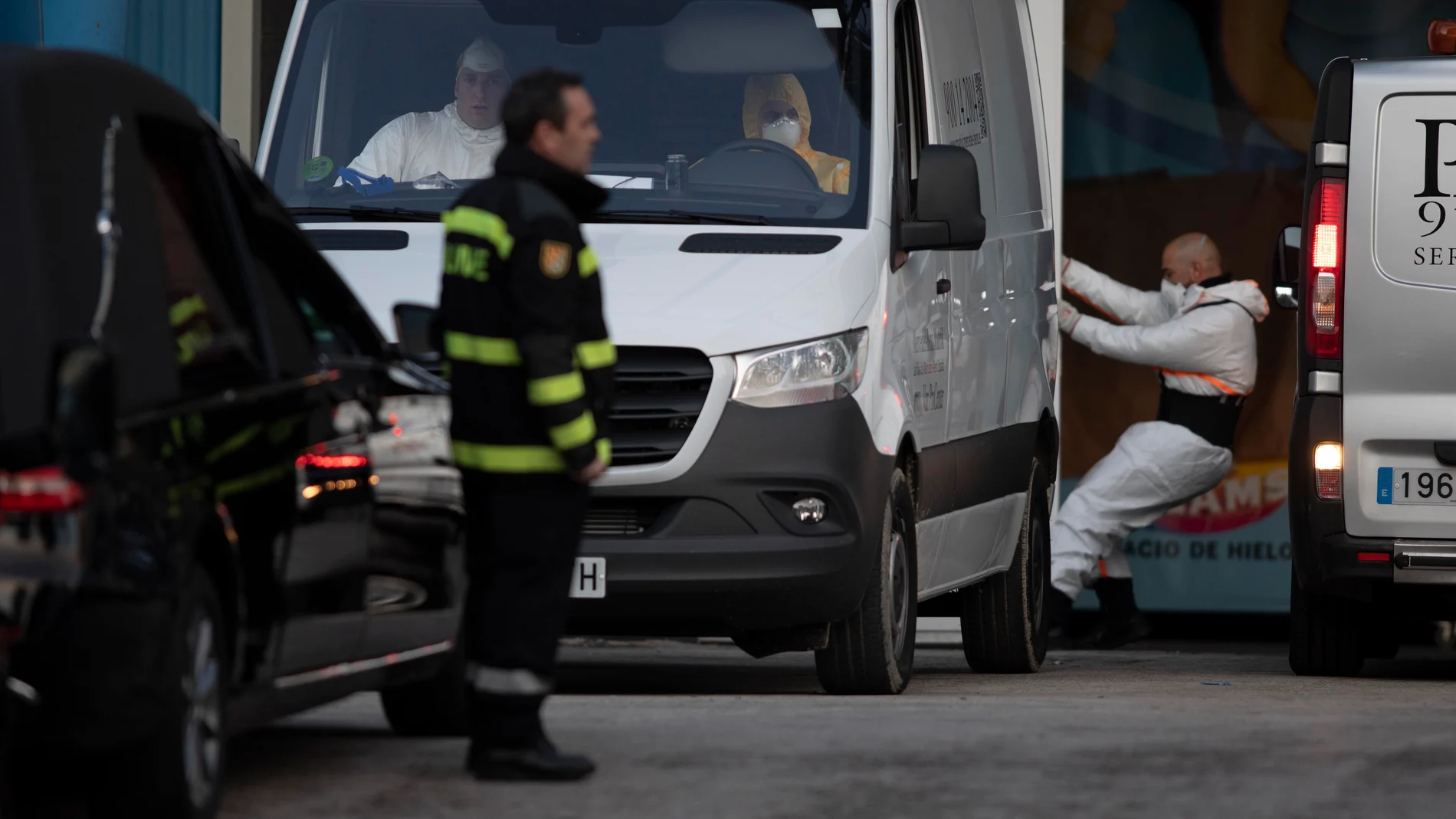 . Morgue en el Palacio de Hielo de Madrid