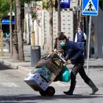 Un trabajador durante la cuarentena