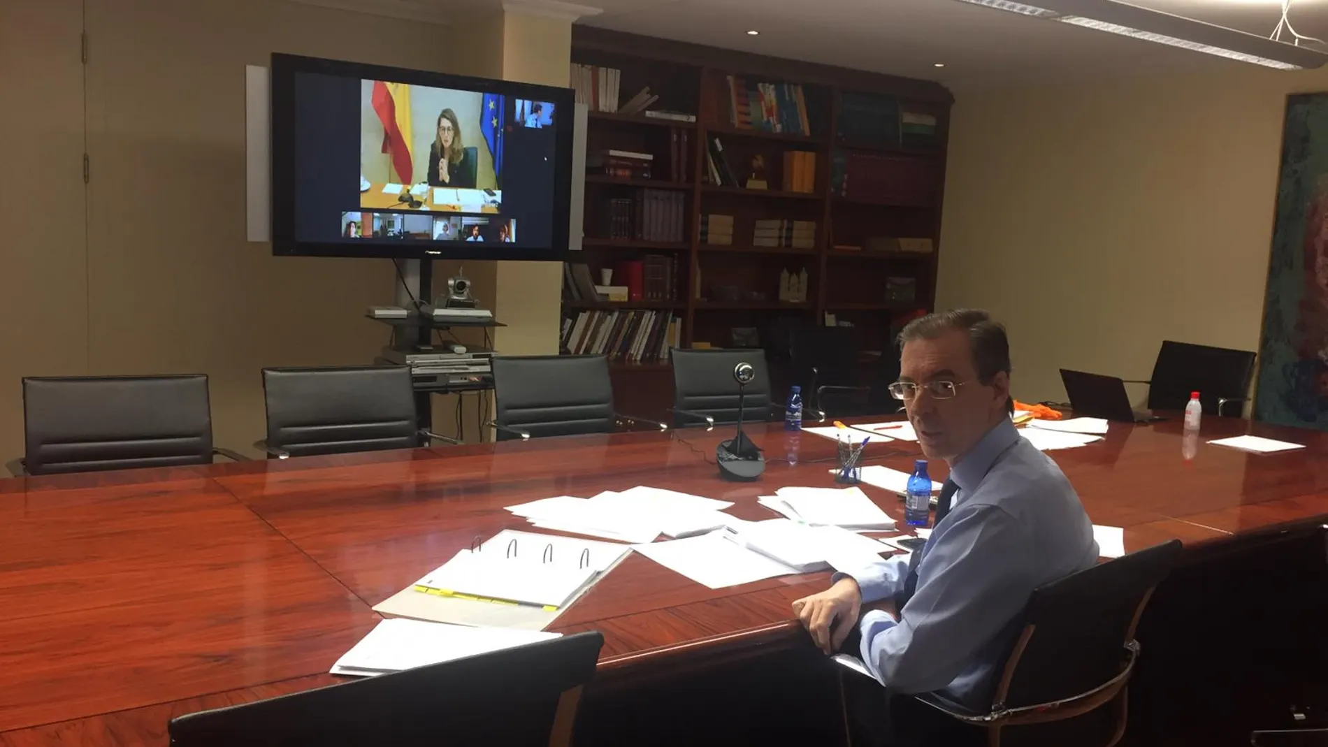 El consejero de Empleo e Industria, Germán Barrios, durante su participación en la conferencia sectorial