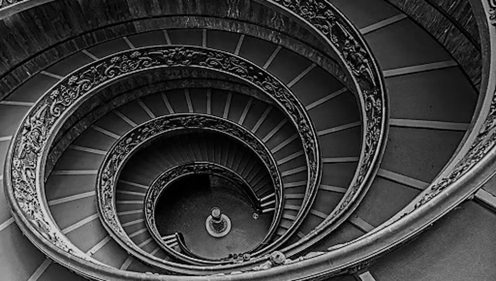 Las escaleras del Museo Vaticano