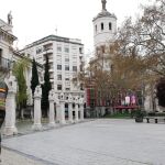 Labores de vigilancia del Ejército en la Plaza de la Universidad de Valladolid