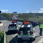 Control Guardia Civil en La Coruña por estado de alarma