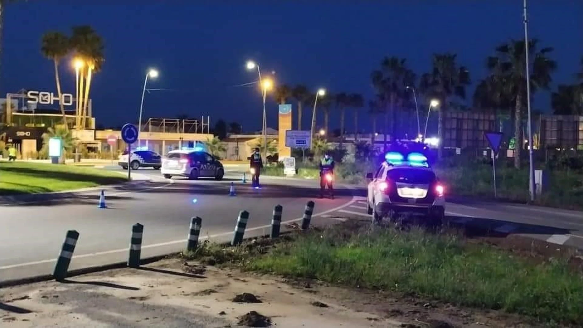 Controles de Policía en Los Alcázares (Región de Murcia)