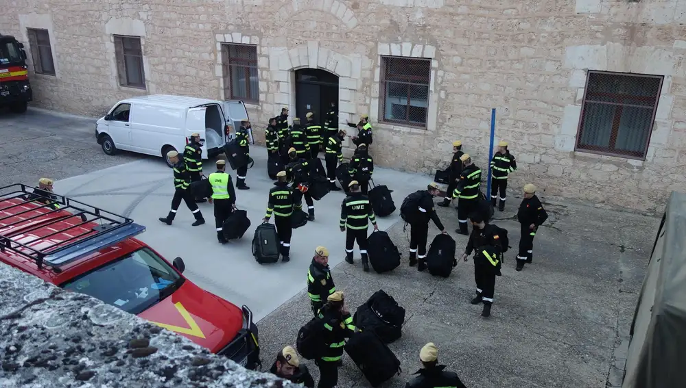 Llegada de la UME en el Seminario Diocesano de El Burgo de Osma