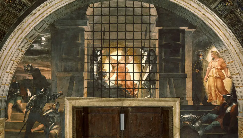 &quot;La liberación de San Pedro&quot;, en las estancias vaticanas, una de las grandes obras del artista