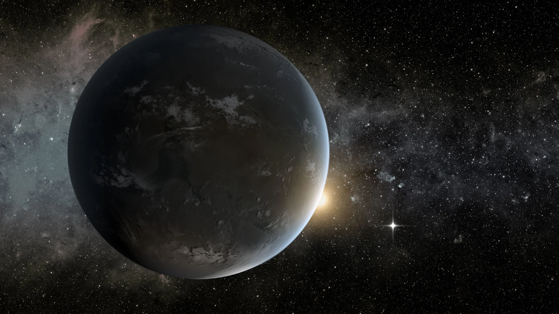 Impresión artística de K2-141b, un exoplaneta cuya densidad sugiere que entre el 30% y el 50% de su masa corresponde a su enorme núcleo metálico.
