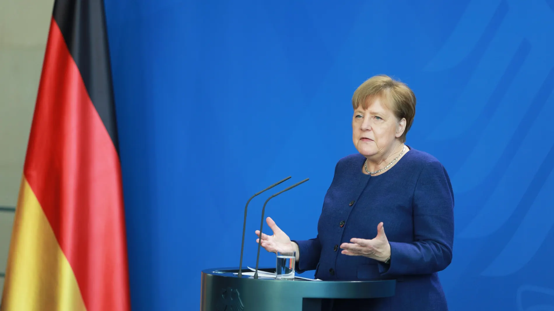 German Chancellor Angela Merkel press conference