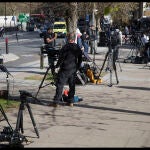 07/04/2020. London, United Kingdom: The worldÕs media outside St.ThomasÕ Hospital in London after Prime Minister Boris Johnson was transferred to the Intensive Care Unit. (Stephen Lock / i-Images / Contacto)07/04/2020 ONLY FOR USE IN SPAIN
