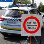 Un control de la Policía Municipal en la Autopista A-6