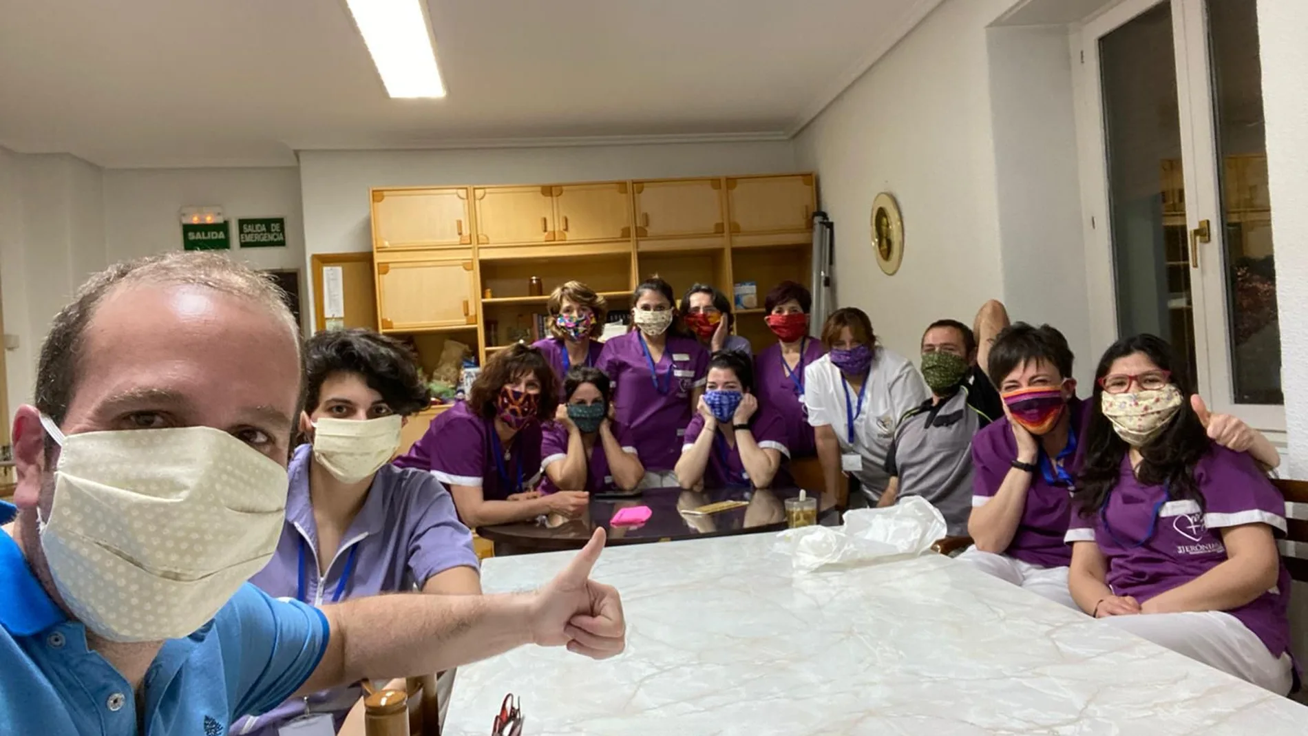 Trabajadores de la residencia burgalesa