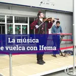 La Comunidad de Madrid lleva actuaciones musicales al hospital temporal de Ifema