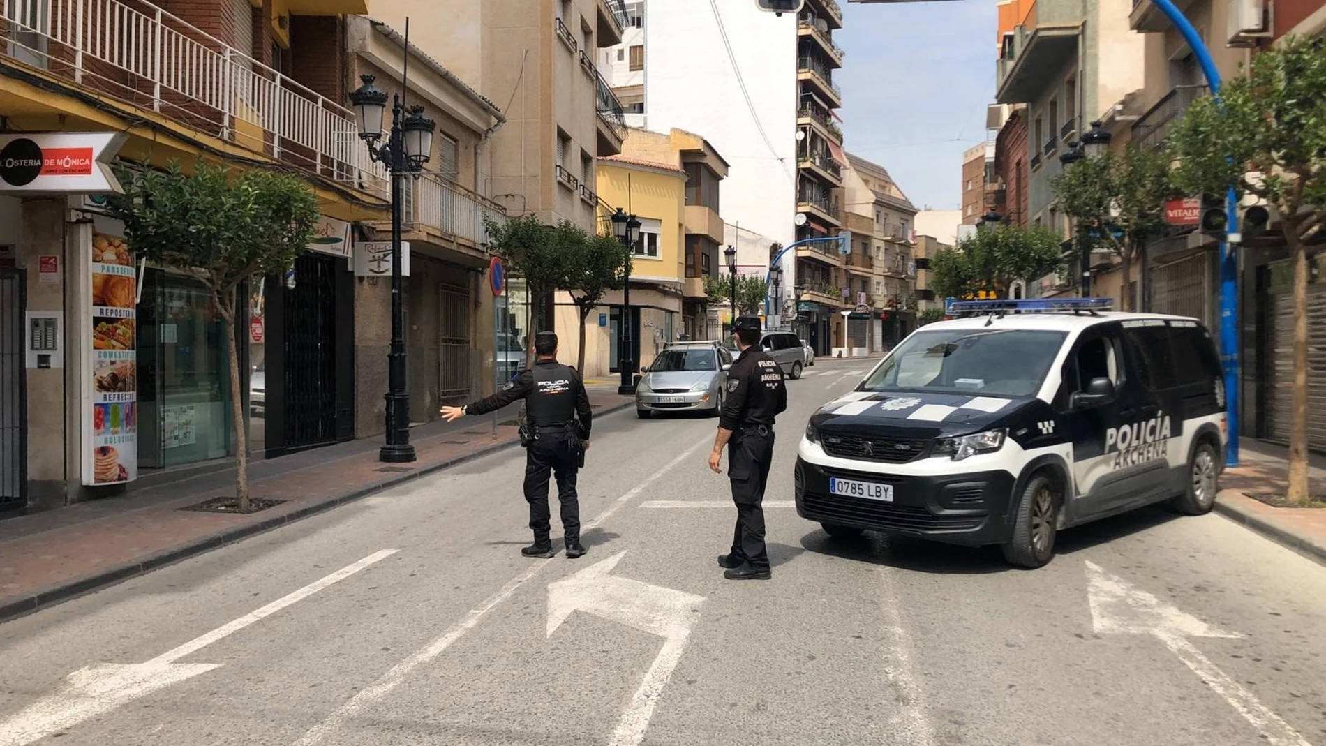 Un control de seguridad en Archena