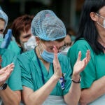 Homenaje en el Hospital Severo Ochoa de Leganés al enfermero fallecido por Covid-19