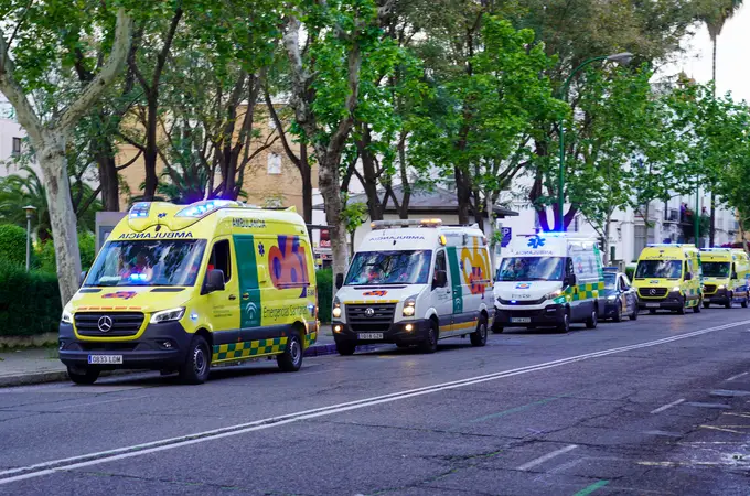 Emotivo homenaje de los conductores de ambulancia a un compañero fallecido en Colmenar Viejo