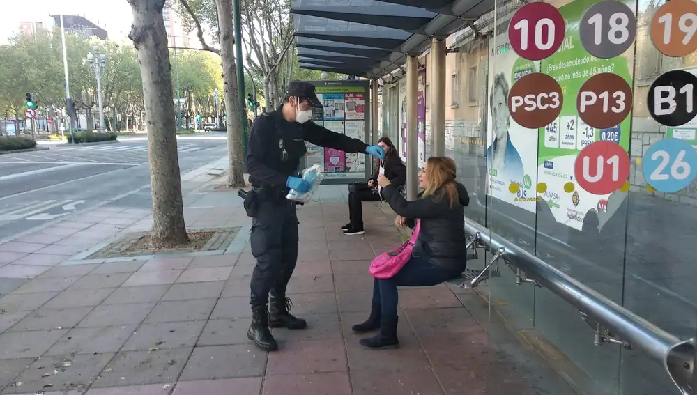 Una parada de autobús de Valladolid