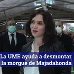 La UME ayuda a desmontar la morgue de Majadahonda