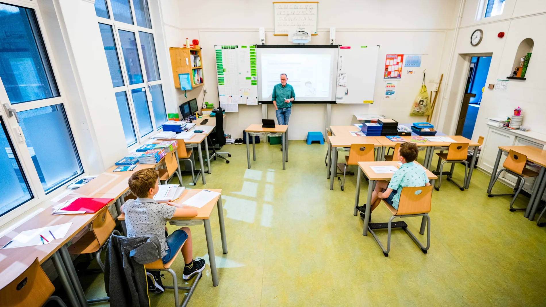 Pupils in Schijndel are taught in small groups during coronavirus pandemic