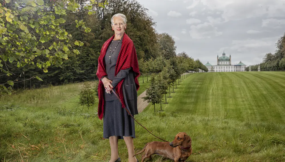 Queen Margrethe II of De�Hark po�Hrait. The monarch turns 80 on Thursday *** Local Caption *** .