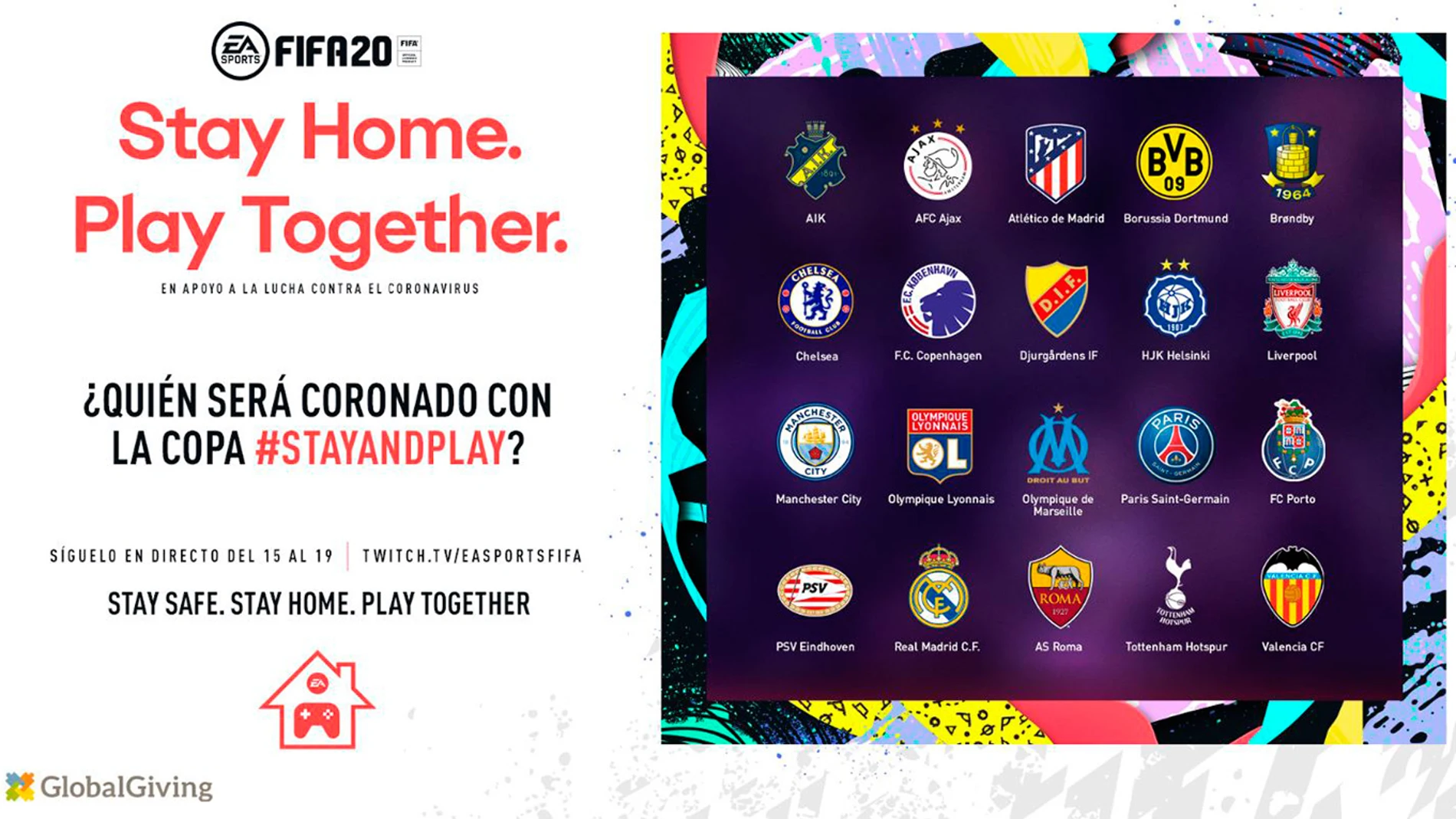 Prepárate, ya que las estrellas del deporte de todo el mundo se enfrentarán en la competición FIFA 20 Stay and Play Cup del 15 al 19 de abril