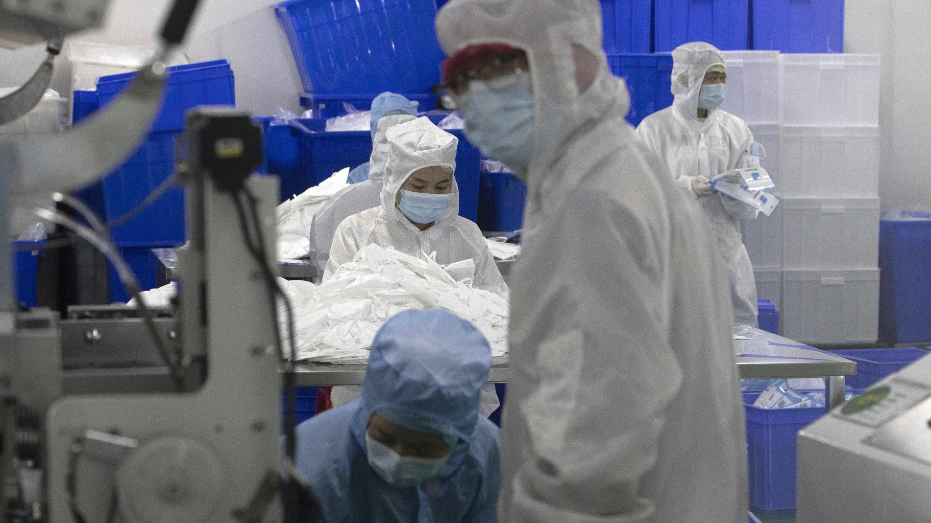 Una empresa de Wuhan donde se fabrican mascarillas