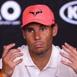 Rafael Nadal, en una conferencia de prensa en el pasado Abierto de Australia