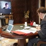 Reunión de Puig con Colomer y Campos sobre ayudas al sector turístico6/04/2020