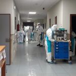 Personal sanitario y de limpieza de una de las residencias de la Diputación de Valladolid