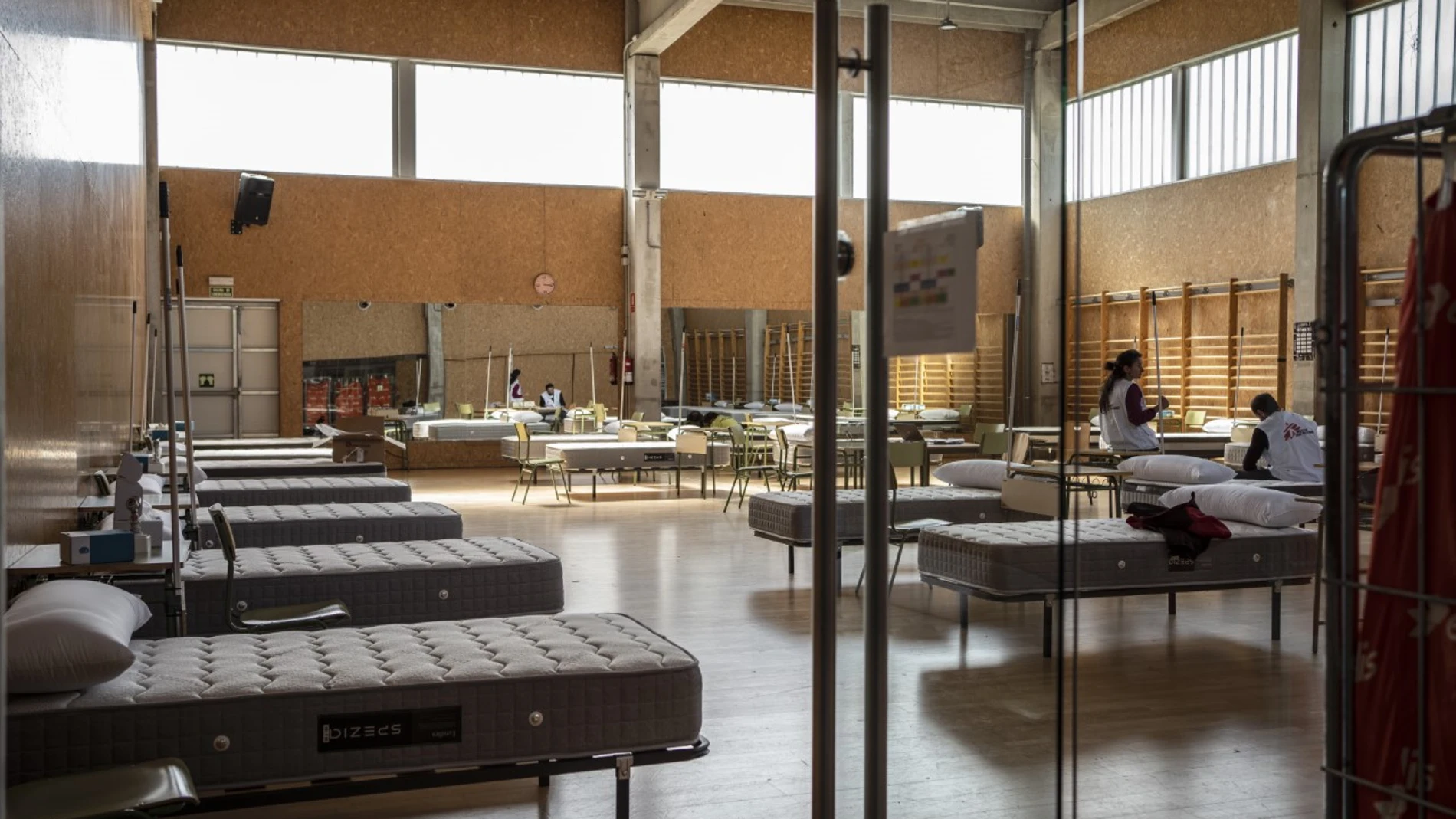 Una de las instalaciones de la Universidad de Alcalá de Henares adaptada por la crisis del Coronavirus
