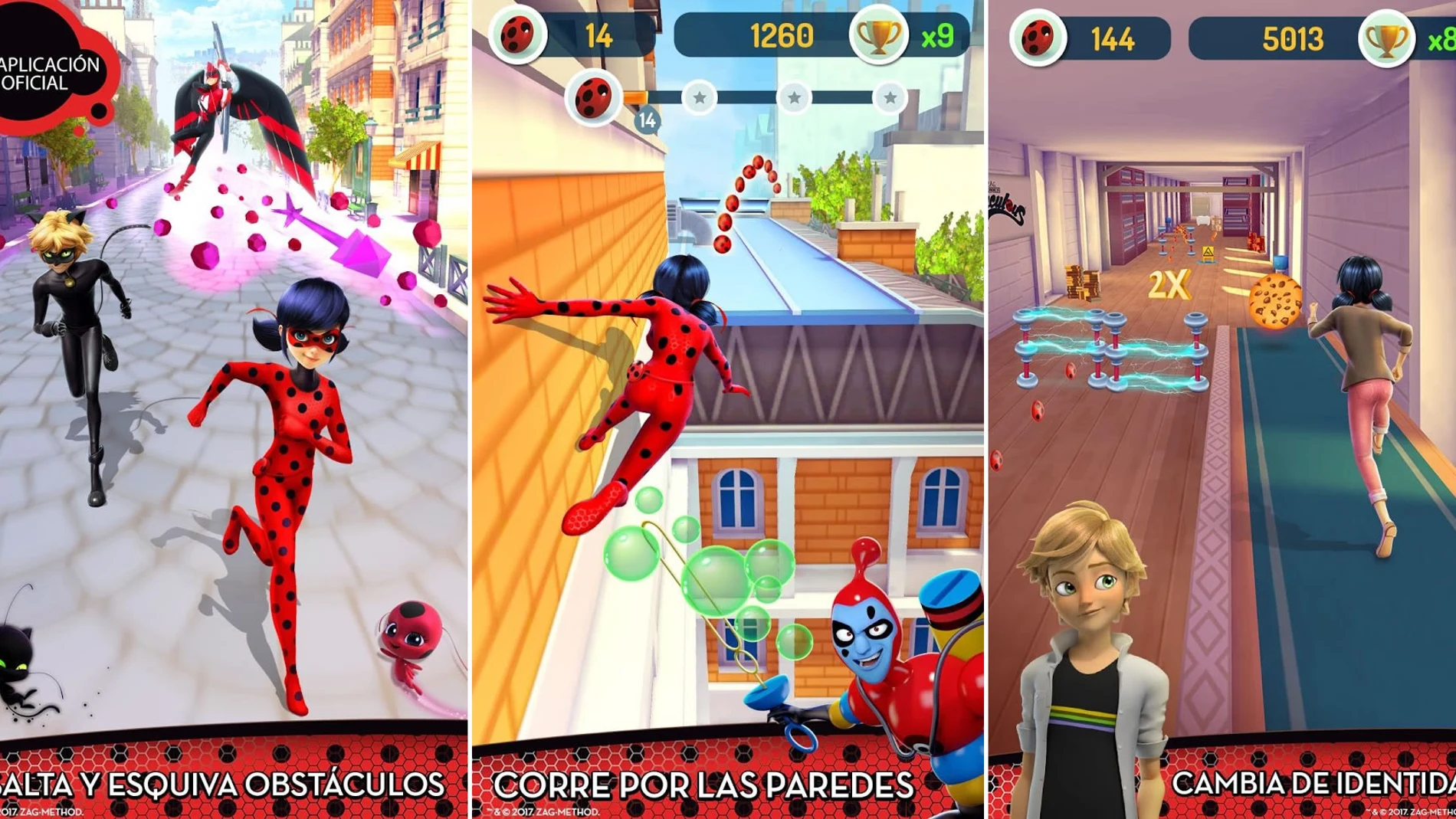 Una imagen del juego de "Ladybug" al que el niño de cinco años está enganchado por mi culpa