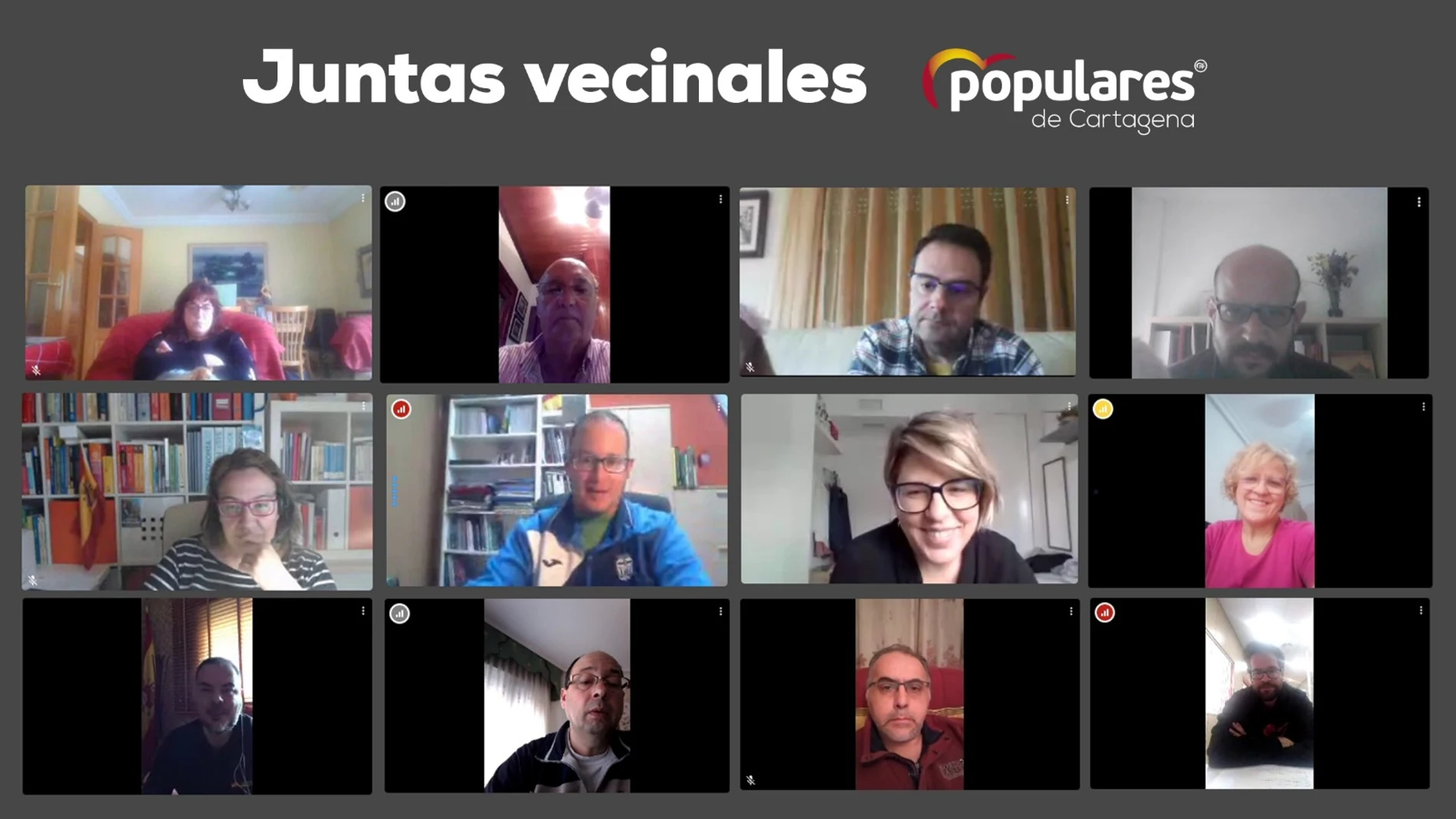 Reunión telemática de las juntas vecinales del PP en Cartagena
