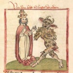Silvestre II y el diablo en una ilustración fechada en 1460