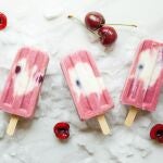 Helados caseros de cereza