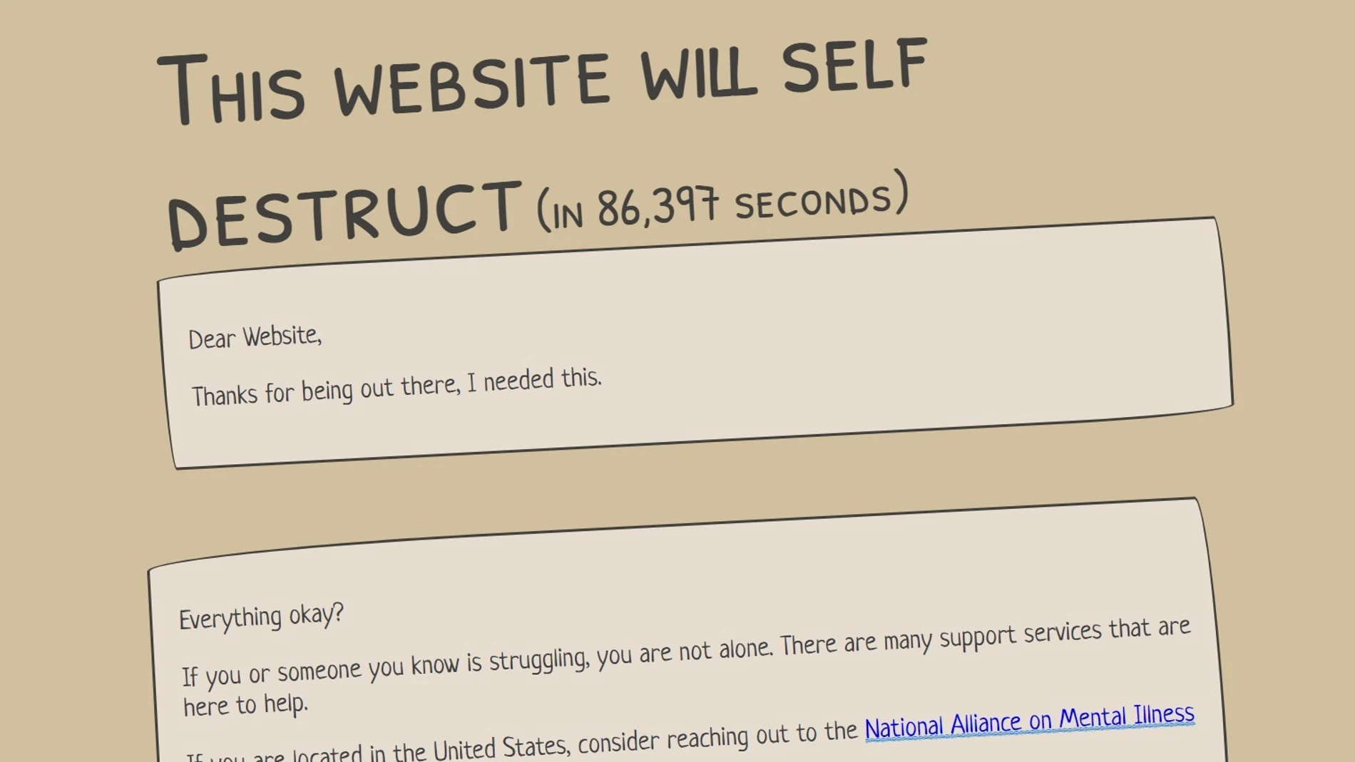 Crean una página web que se autodestruirá si nadie escribe en 24 horas