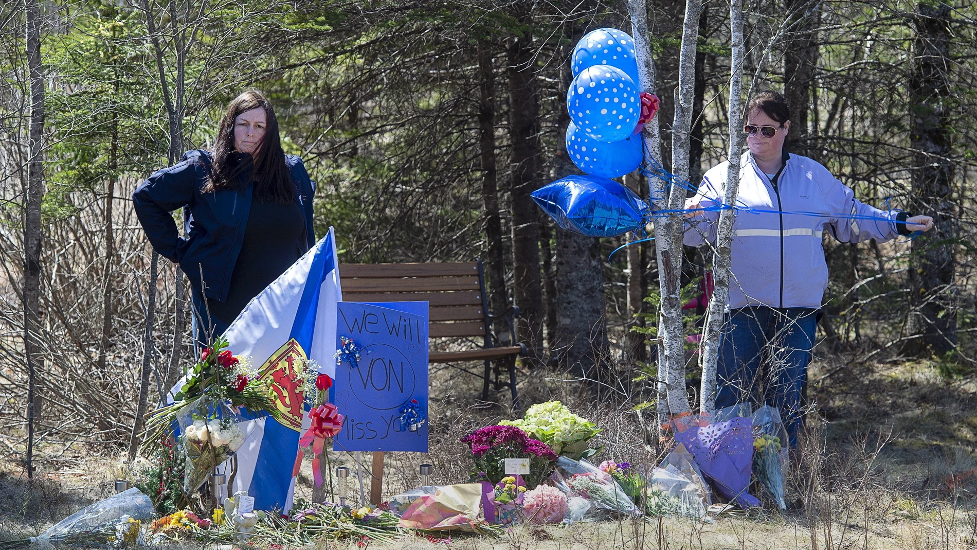 Memoriala Heather O'Brien una de las víctimas en Debert, Nueva Escocia