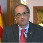 El presidente de la Generalitat, Quim Torra, comparece tras la sexta videoconferencia de presidentes autonómicos por el coronavirus, a fecha 19 de abril de 2020.GENERALITAT DE CATALUNYA19/04/2020