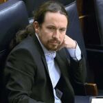 Pablo Iglesias hoy en el Congreso