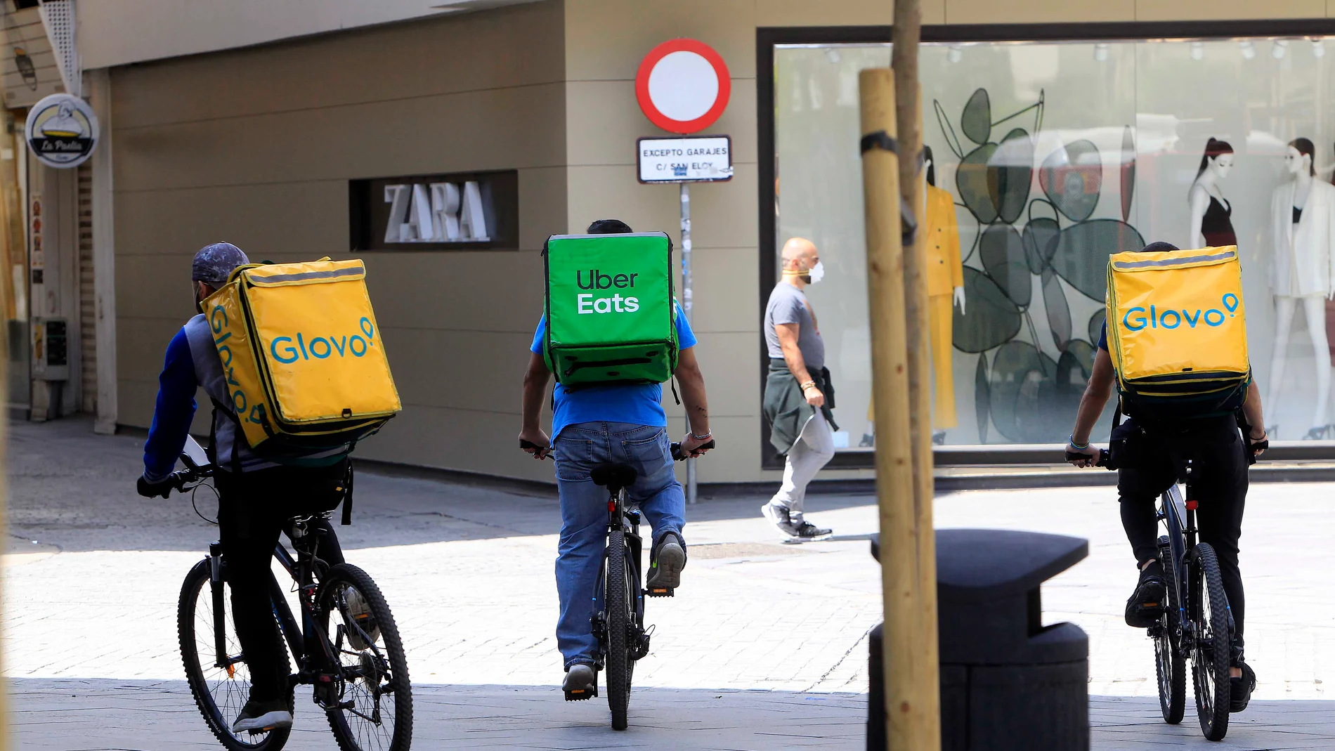 Repartidores durante la pandemia