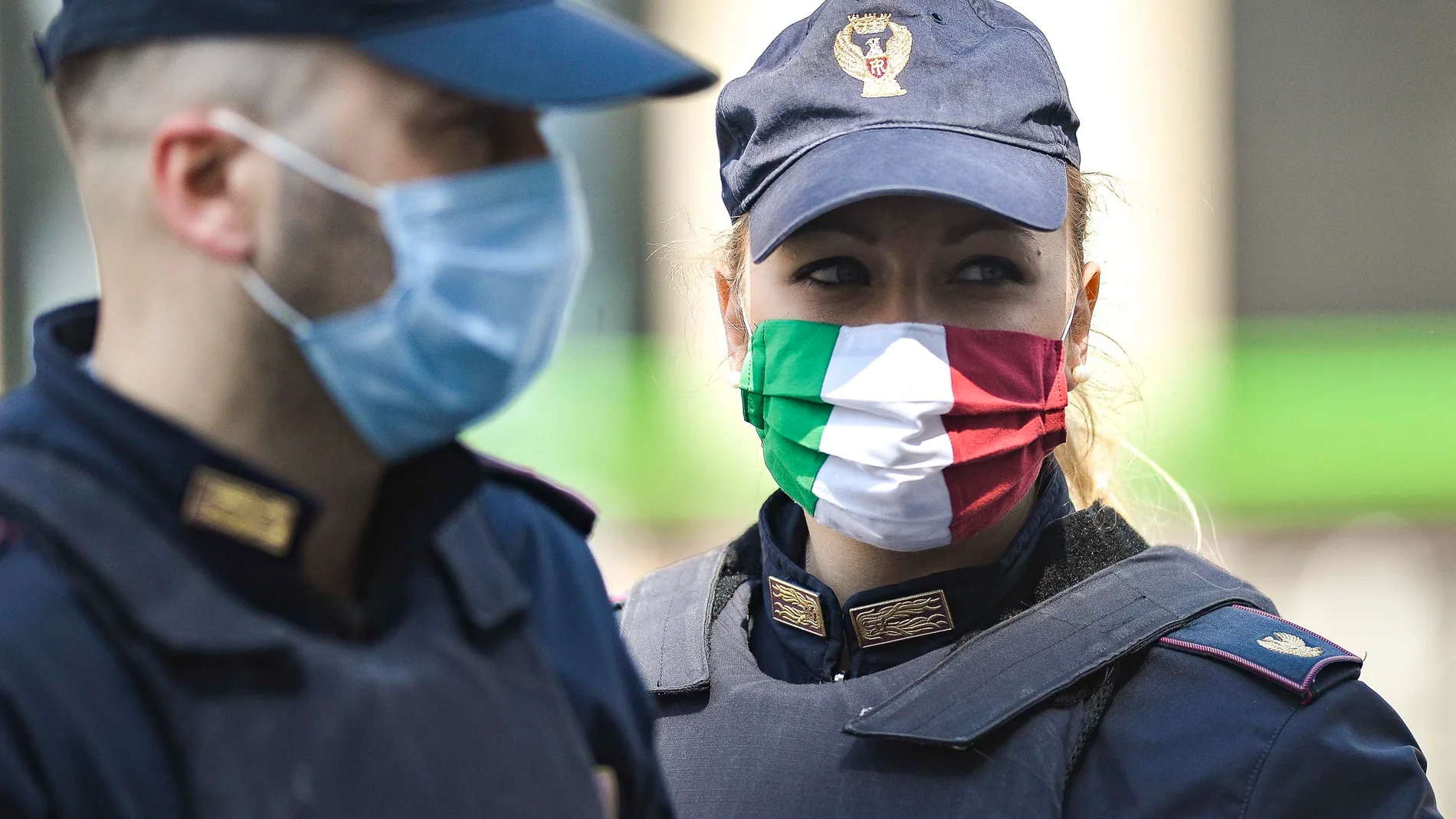 Italian police monitor roads to ensure compliance with coronavirus lockdown
