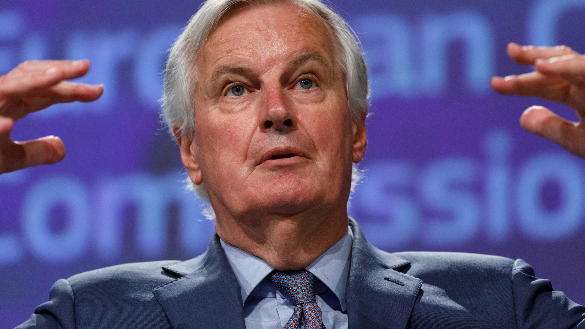 Press conference of Michel Barnier, EU chief Brexit negotiator with UK