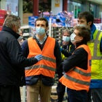 Visita a Mercamadrid de Pablo Casado y José Luis Martínez Almeida.