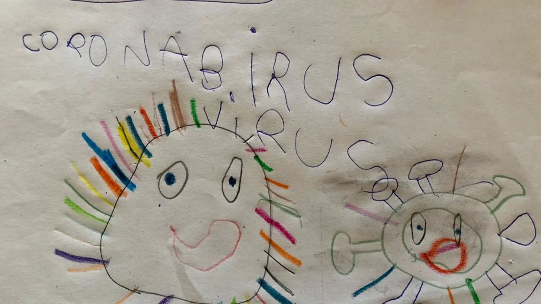 Así cree Marc, un niño de cinco años, que es el coronavirus