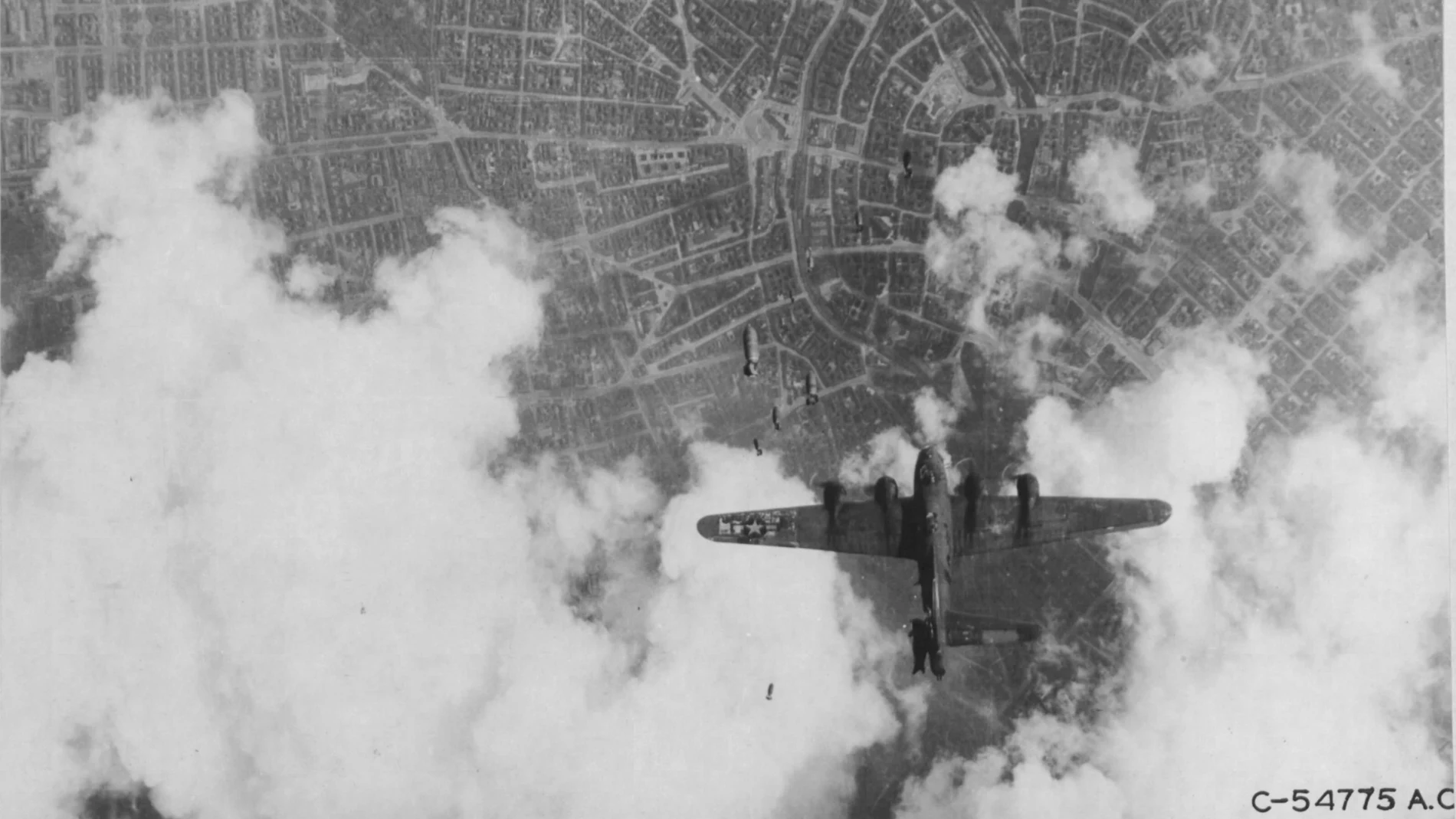 Bombardeo de Berlín en 1945.