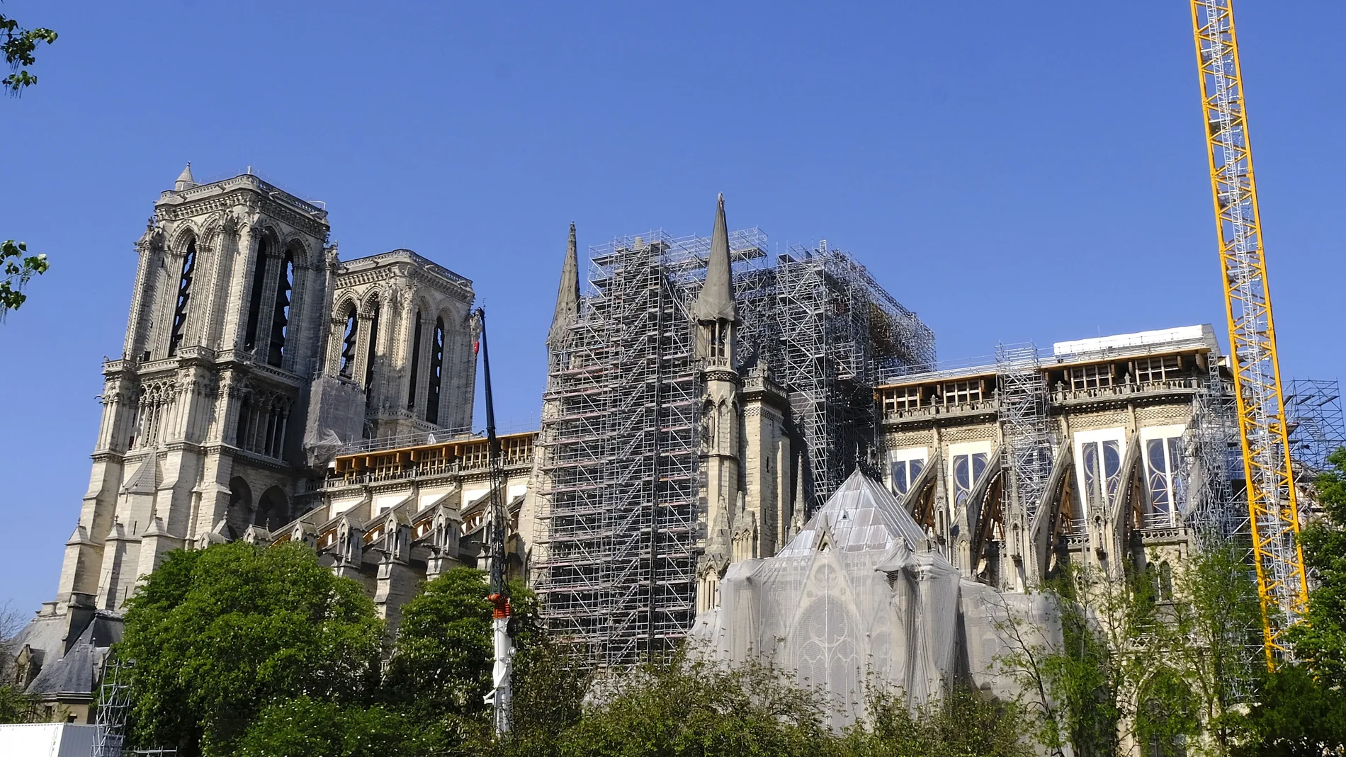 Tras los parones ocasionados por la crisis del COVID-19 el lunes volverán a reanudarse las obras en la catedral de Notre Dame