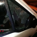 Uno de los coches saqueados por los detenidos en Ripollet (Barcelona).MOSSOS D'ESQUADRA26/04/2020