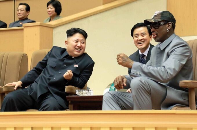 Dennis Rodman, con el líder norcoreano Kim Jong-un.