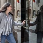La vicepresidenta y portavoz del Gobierno valenciano, Mónica Oltra, se dirige a la rueda de prensa tras el Pleno del Consell