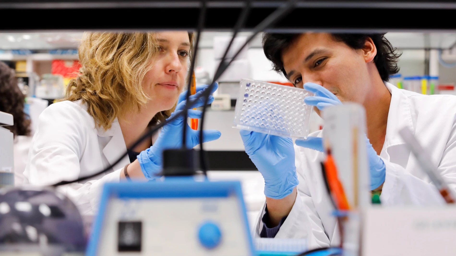 Investigadores trabajando en el laboratorio.