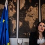 La líder de Cs, Inés Arrimadas durante la clausura del V Asamblea General telemática