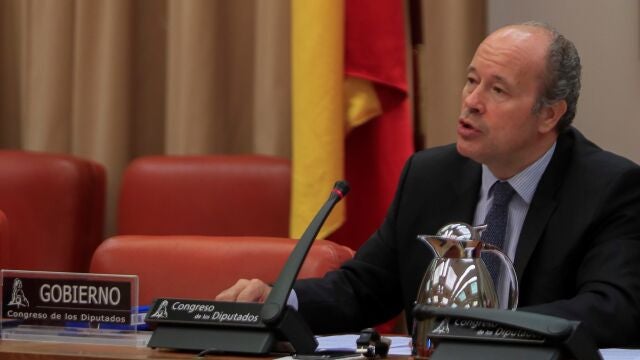 El ministro de Justicia, Juan Carlos Campo, durante su comparecencia ante la Comisión de Justicia del Congreso de los Diputados